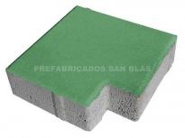 Adoquin Lanza 20x20x6 VERDE.